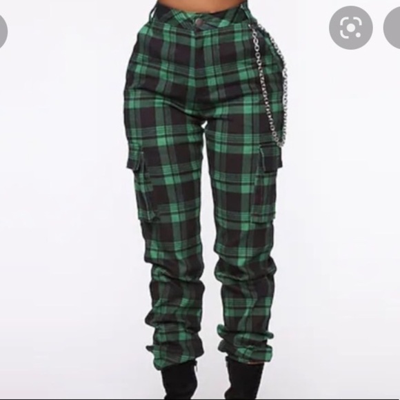 GREEN Plaid cargo pants - Picture 5 of 5